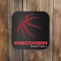 Basketball Wi Love The Badger State Souvenir Wisconsin Hoops Coaster thumb 0