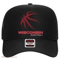 Basketball Wi Love The Badger State Souvenir Wisconsin Hoops Hat thumb 0