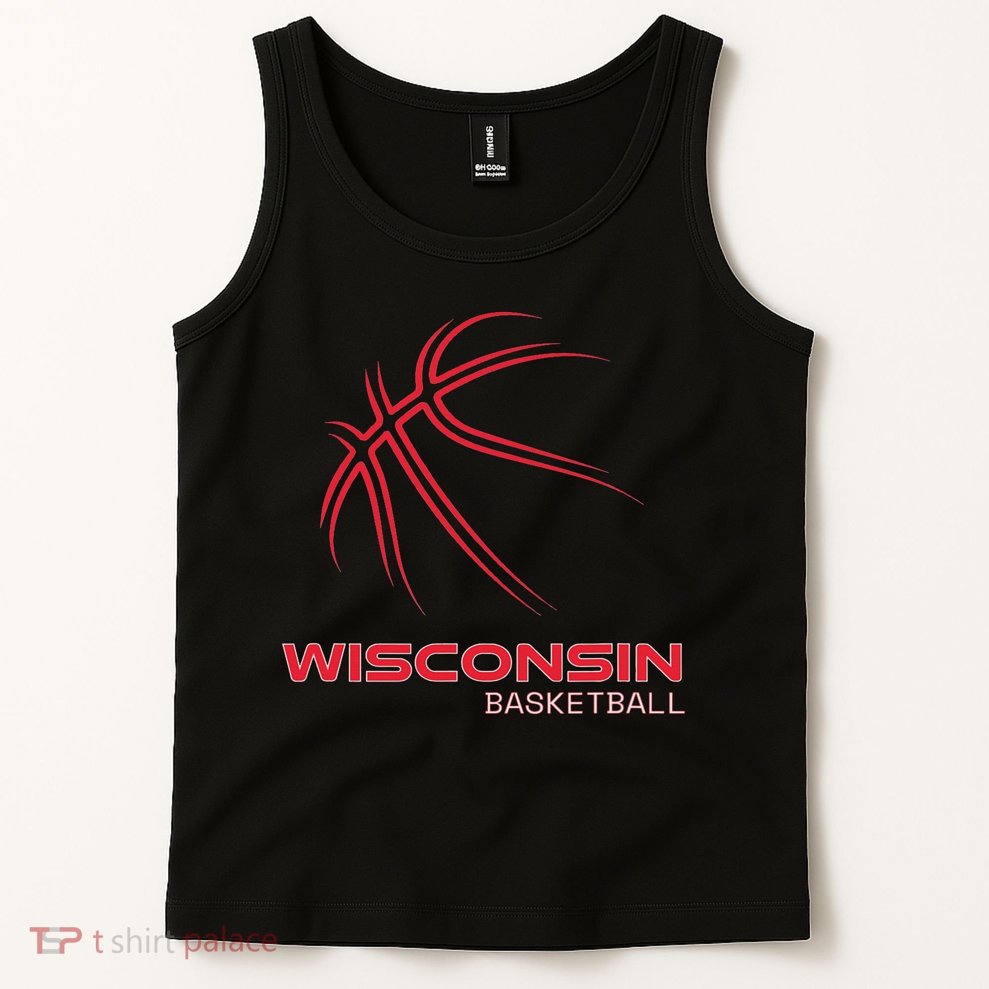 Basketball Wi Love The Badger State Souvenir Wisconsin Hoops Tank Top