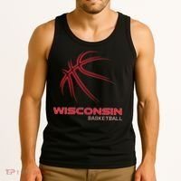 Basketball Wi Love The Badger State Souvenir Wisconsin Hoops Tank Top thumb 3