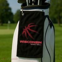 Basketball Wi Love The Badger State Souvenir Wisconsin Hoops Golf Towel thumb 2