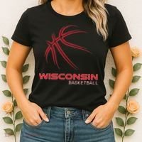 Basketball Wi Love The Badger State Souvenir Wisconsin Hoops Women's T-Shirt thumb 2