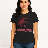 Basketball Wi Love The Badger State Souvenir Wisconsin Hoops Women's T-Shirt thumb 4
