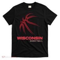 Basketball WI Love The Badger State Souvenir Wisconsin Hoops T-Shirt thumb 0