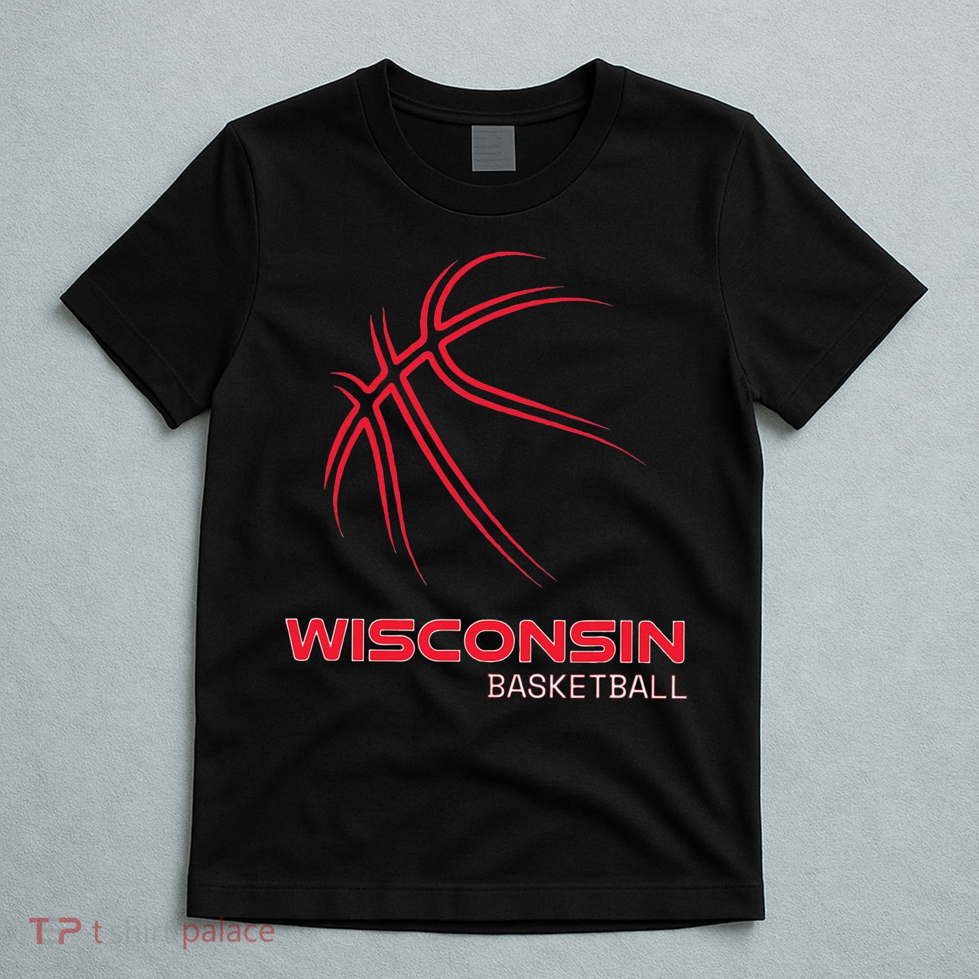 Basketball WI Love The Badger State Souvenir Wisconsin Hoops T-Shirt