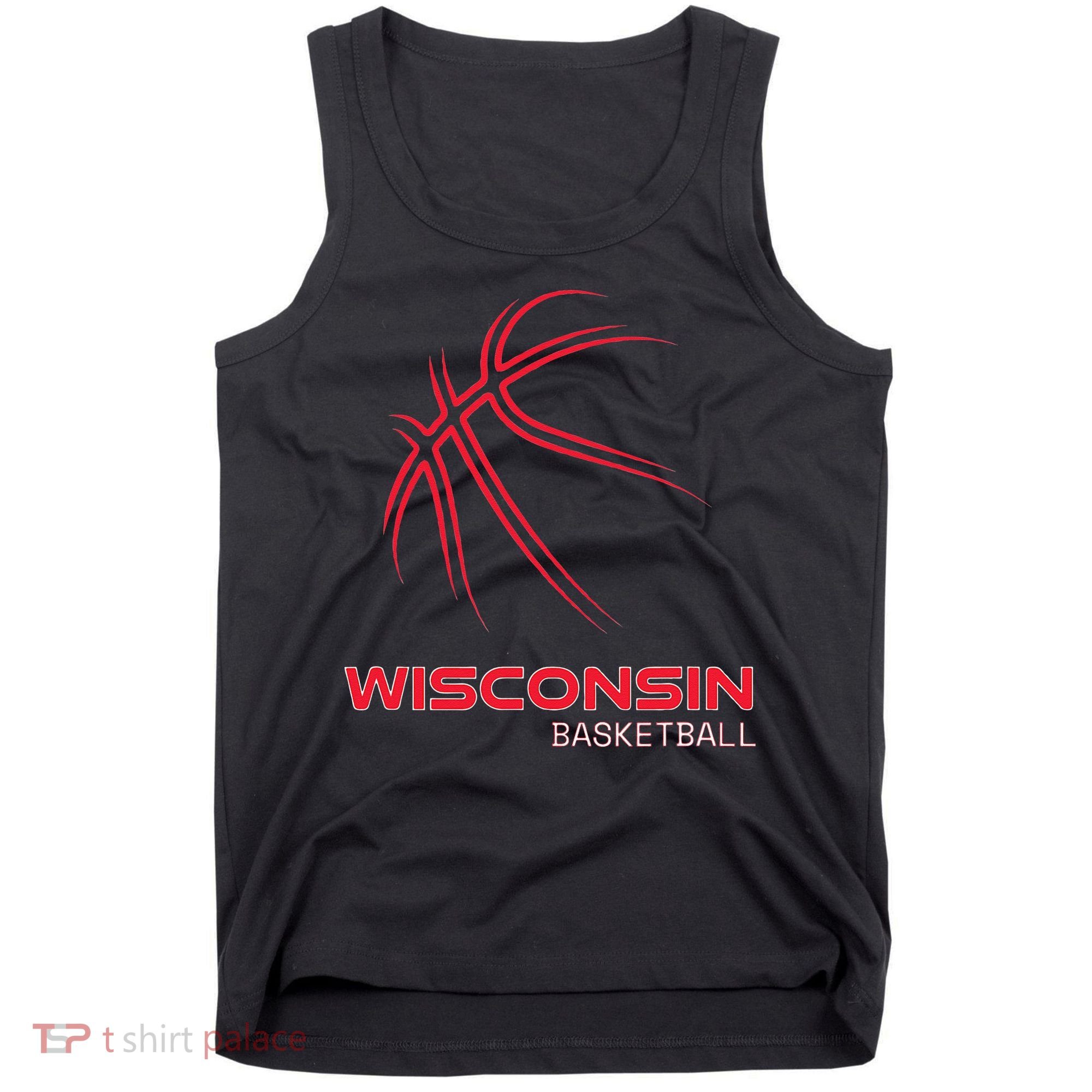Basketball WI Love The Badger State Souvenir Wisconsin Hoops Tank Top