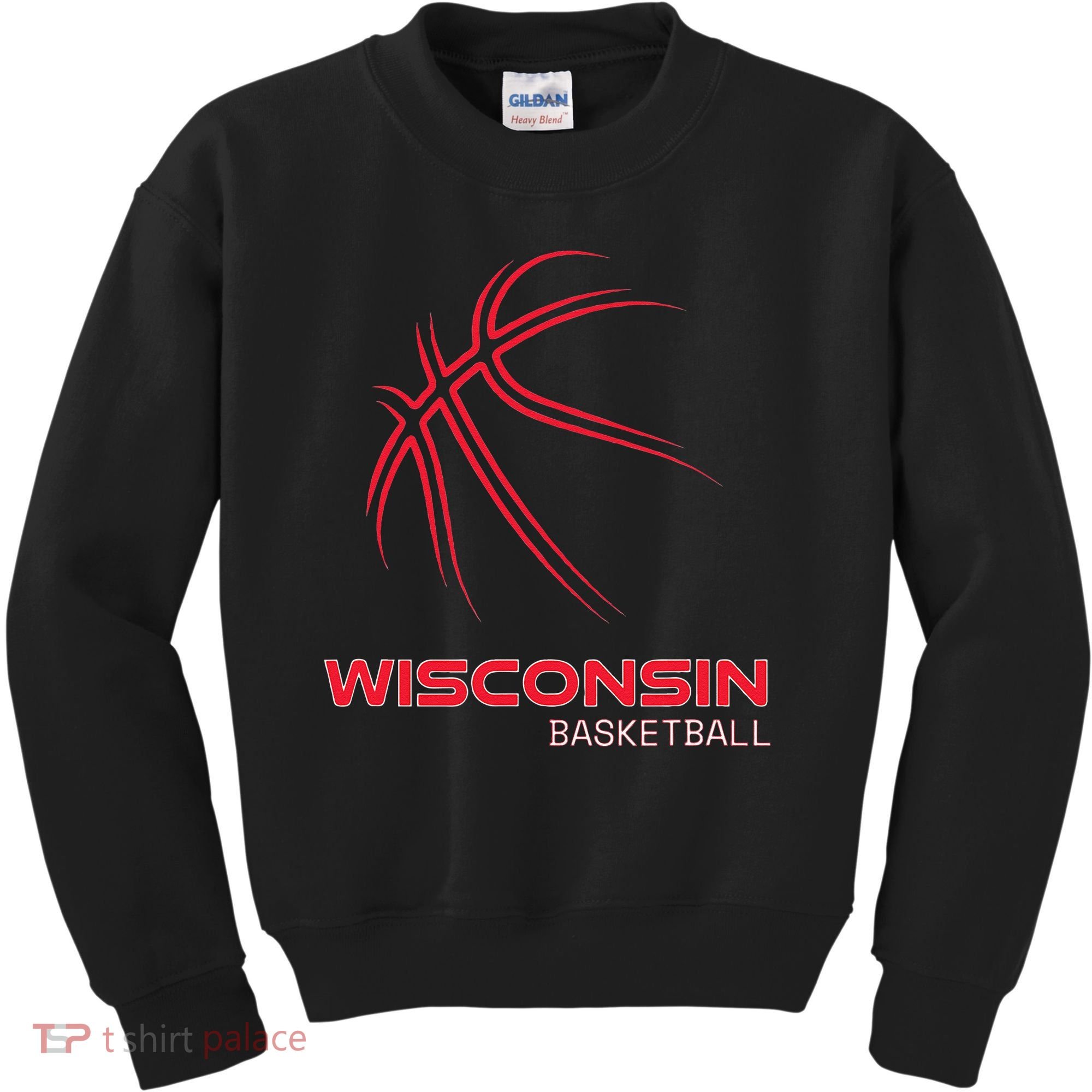 Basketball WI Love The Badger State Souvenir Wisconsin Hoops Kids Sweatshirt