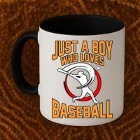 Boy Who Loves Baseball Sports Player Lover Coach Graphic Gift Coffee Mug thumb 2