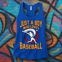 Boy Who Loves Baseball Sports Player Lover Coach Graphic Gift Women's Tank Top thumb 3