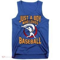 Boy Who Loves Baseball Sports Player Lover Coach Graphic Gift Tank Top thumb 0