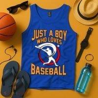 Boy Who Loves Baseball Sports Player Lover Coach Graphic Gift Tank Top thumb 4