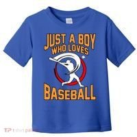 Boy Who Loves Baseball Sports Player Lover Coach Graphic Gift Toddler T-Shirt thumb 0
