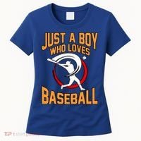 Boy Who Loves Baseball Sports Player Lover Coach Graphic Gift Women's T-Shirt thumb 0