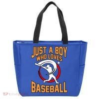 Boy Who Loves Baseball Sports Player Lover Coach Graphic Gift Tote Bag thumb 0