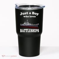 Boy Who Loves Battleship Uss New Jersey Bb62 Ww2 Warship Tumbler thumb 0
