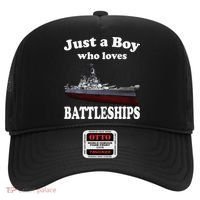 Boy Who Loves Battleship Uss New Jersey Bb62 Ww2 Warship Hat thumb 0