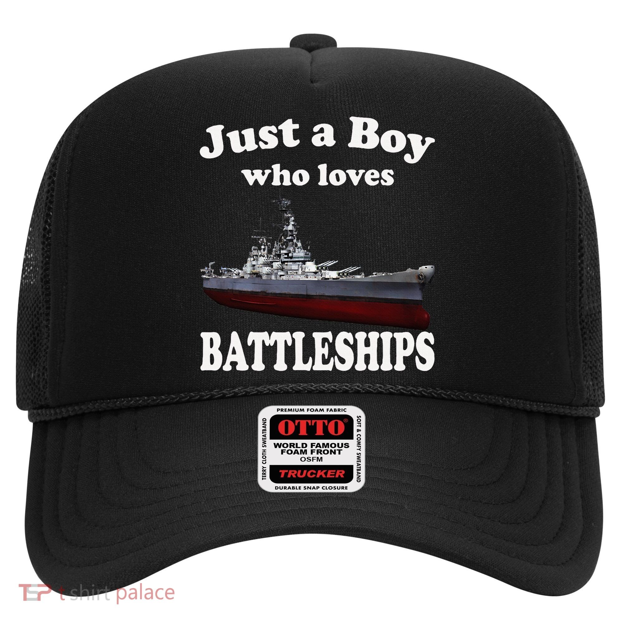 Boy Who Loves Battleship Uss New Jersey Bb62 Ww2 Warship Hat