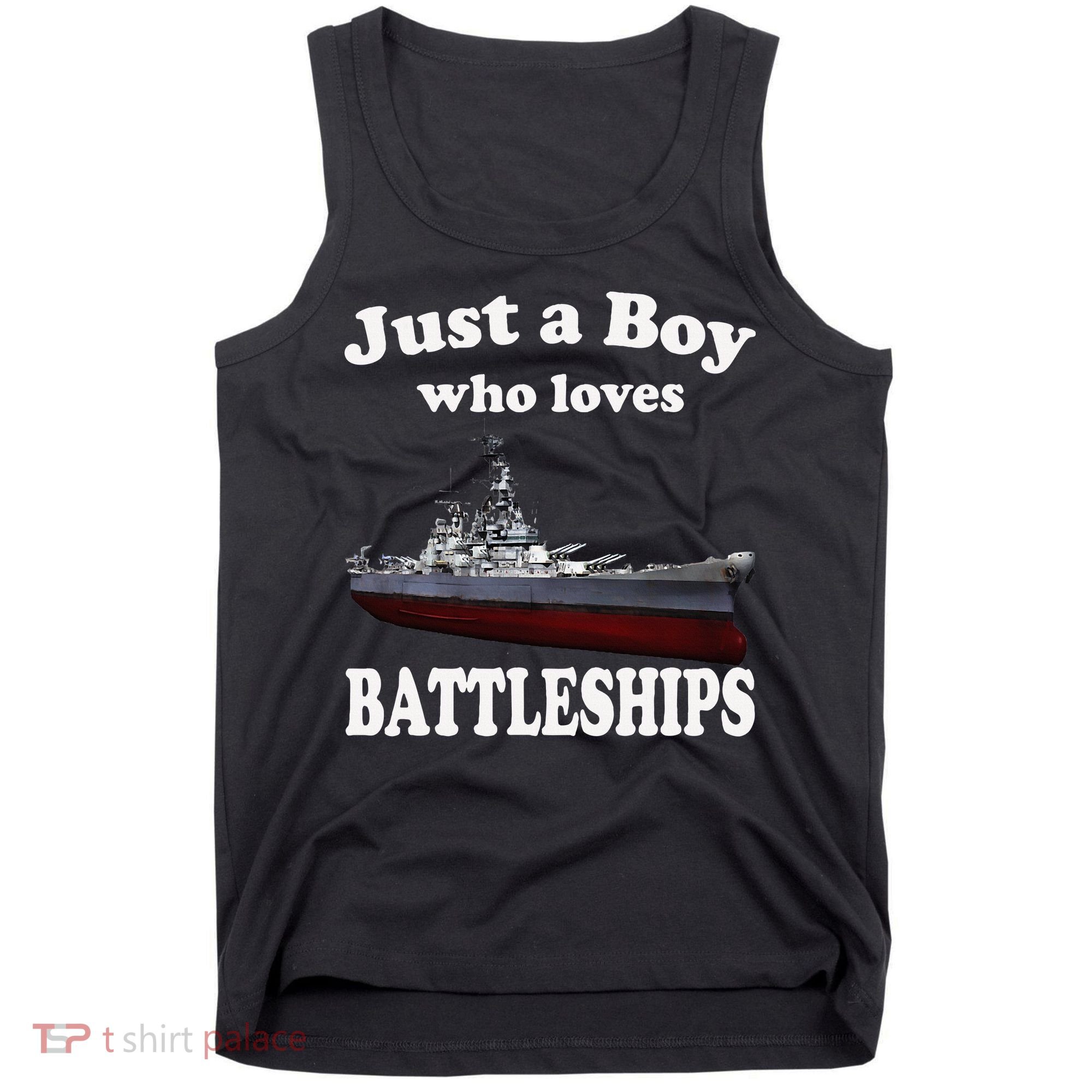 Boy Who Loves Battleship Uss New Jersey Bb62 Ww2 Warship Tank Top