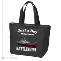 Boy Who Loves Battleship Uss New Jersey Bb62 Ww2 Warship Tote Bag thumb 3