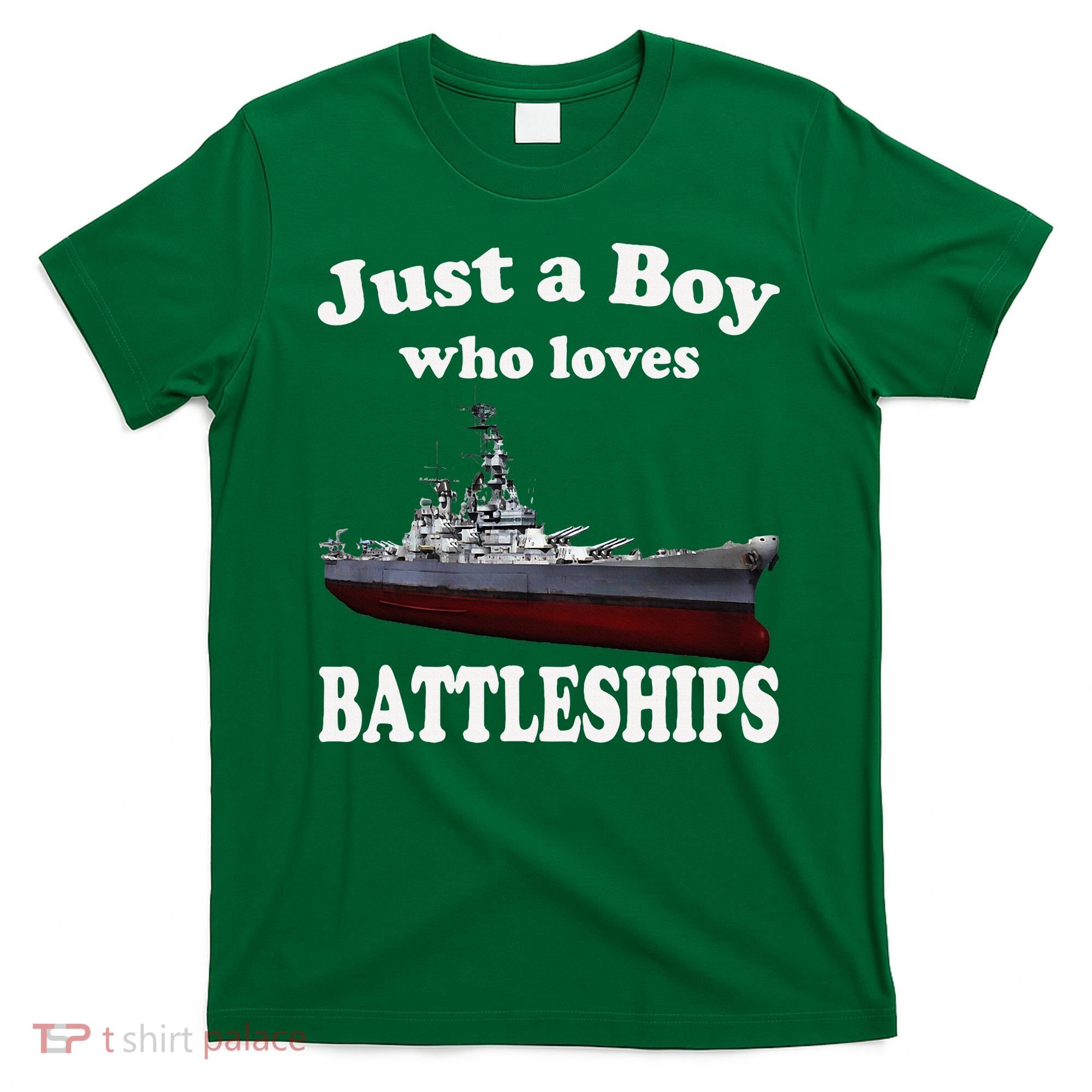 Boy Who Loves Battleship Uss New Jersey Bb62 Ww2 Warship T-Shirt