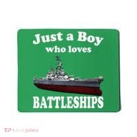 Boy Who Loves Battleship Uss New Jersey Bb62 Ww2 Warship Mousepad thumb 0