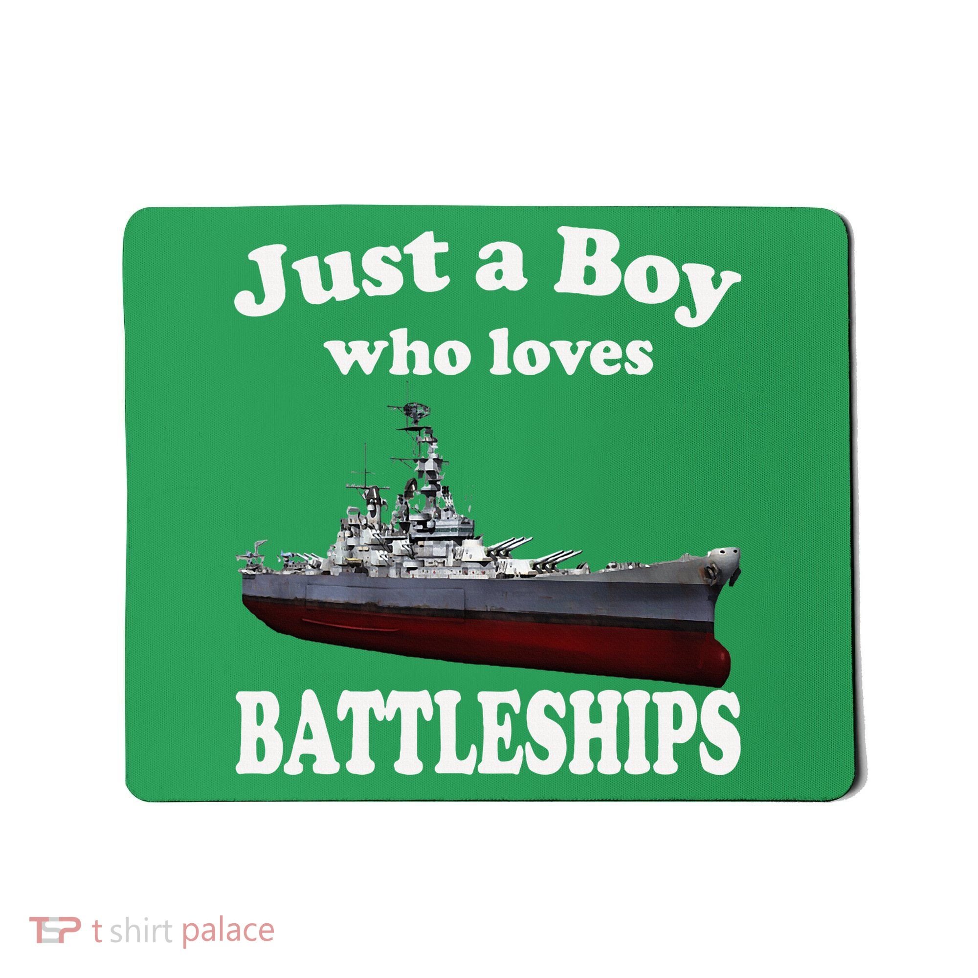 Boy Who Loves Battleship Uss New Jersey Bb62 Ww2 Warship Mousepad