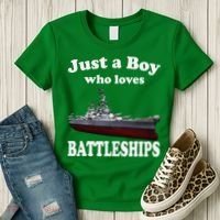 Boy Who Loves Battleship Uss New Jersey Bb62 Ww2 Warship Women's T-Shirt thumb 3