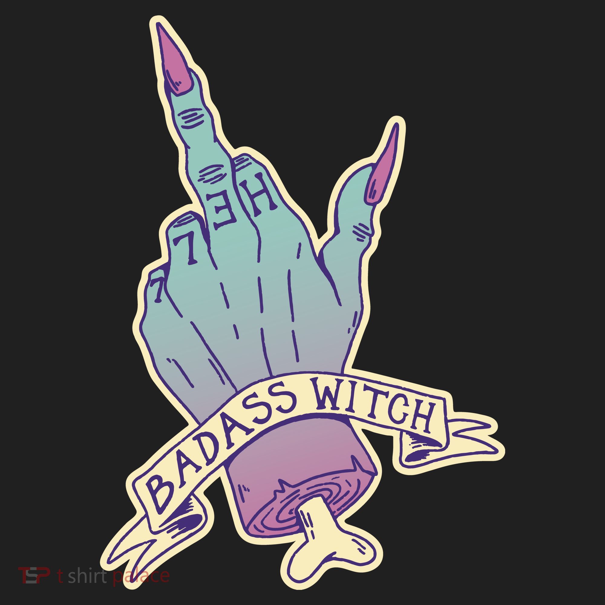 Badass Witch Middle Finger Women's Sweatshirt
