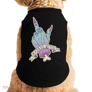 Badass Witch Middle Finger Doggie Tank