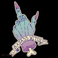 Badass Witch Middle Finger Bucket Hat thumb 4
