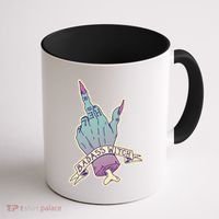 Badass Witch Middle Finger Coffee Mug thumb 1