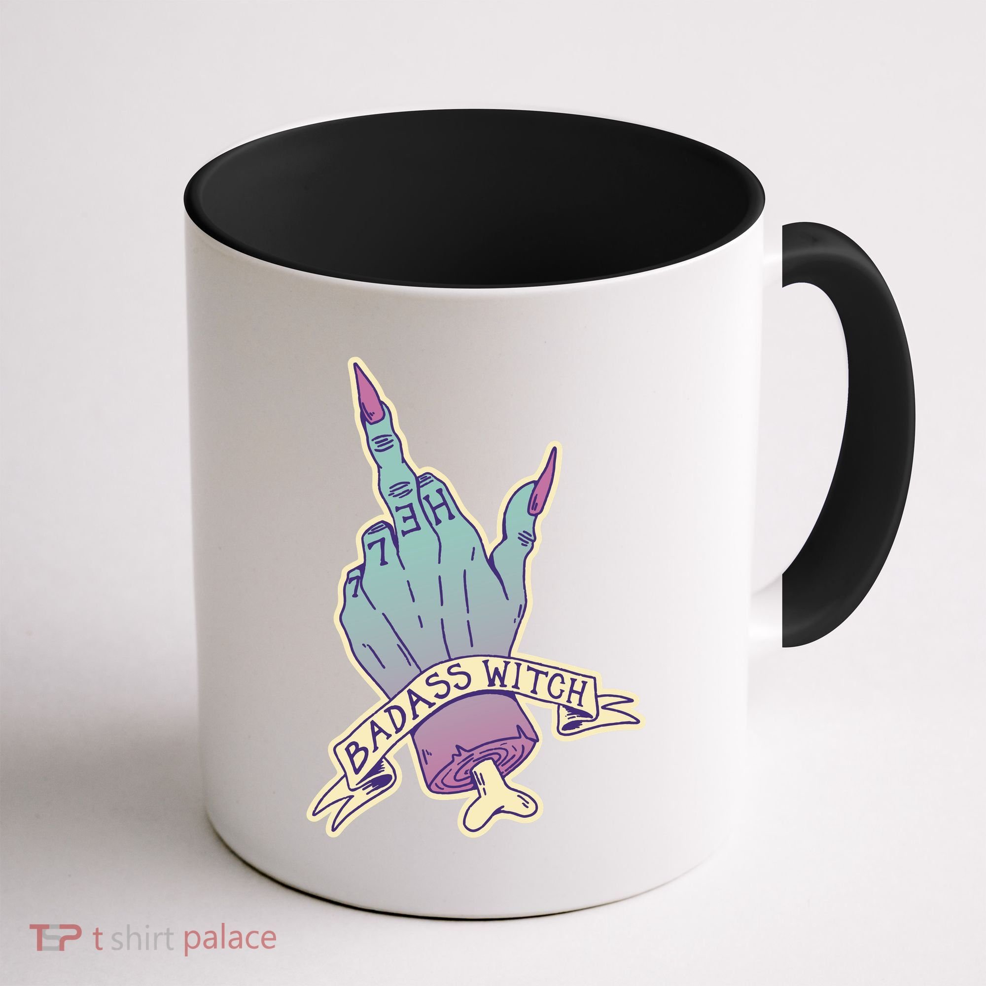 Badass Witch Middle Finger Coffee Mug