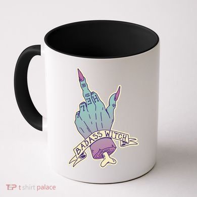 Badass Witch Middle Finger Coffee Mug