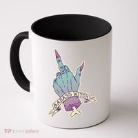 Badass Witch Middle Finger Coffee Mug thumb 0