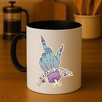 Badass Witch Middle Finger Coffee Mug thumb 4