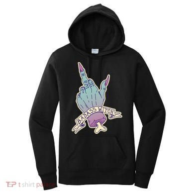 Badass Witch Middle Finger Women's Hoodie