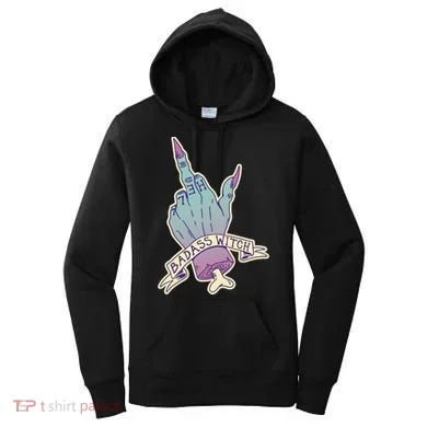 Badass Witch Middle Finger Women's Hoodie