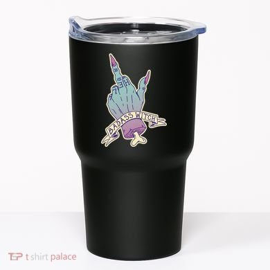 Badass Witch Middle Finger Tumbler