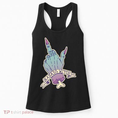 Badass Witch Middle Finger Women's Tank Top