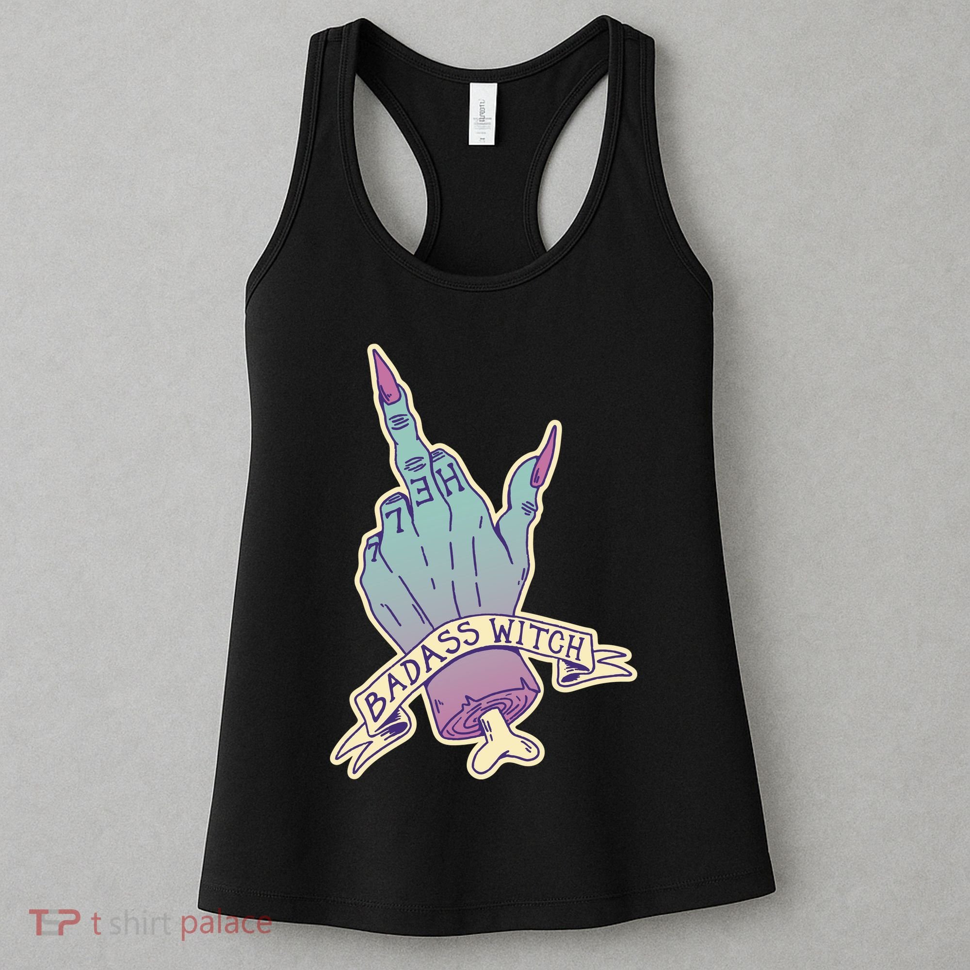 Badass Witch Middle Finger Women's Tank Top