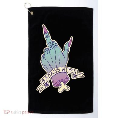 Badass Witch Middle Finger Golf Towel