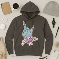 Badass Witch Middle Finger Hoodie thumb 3