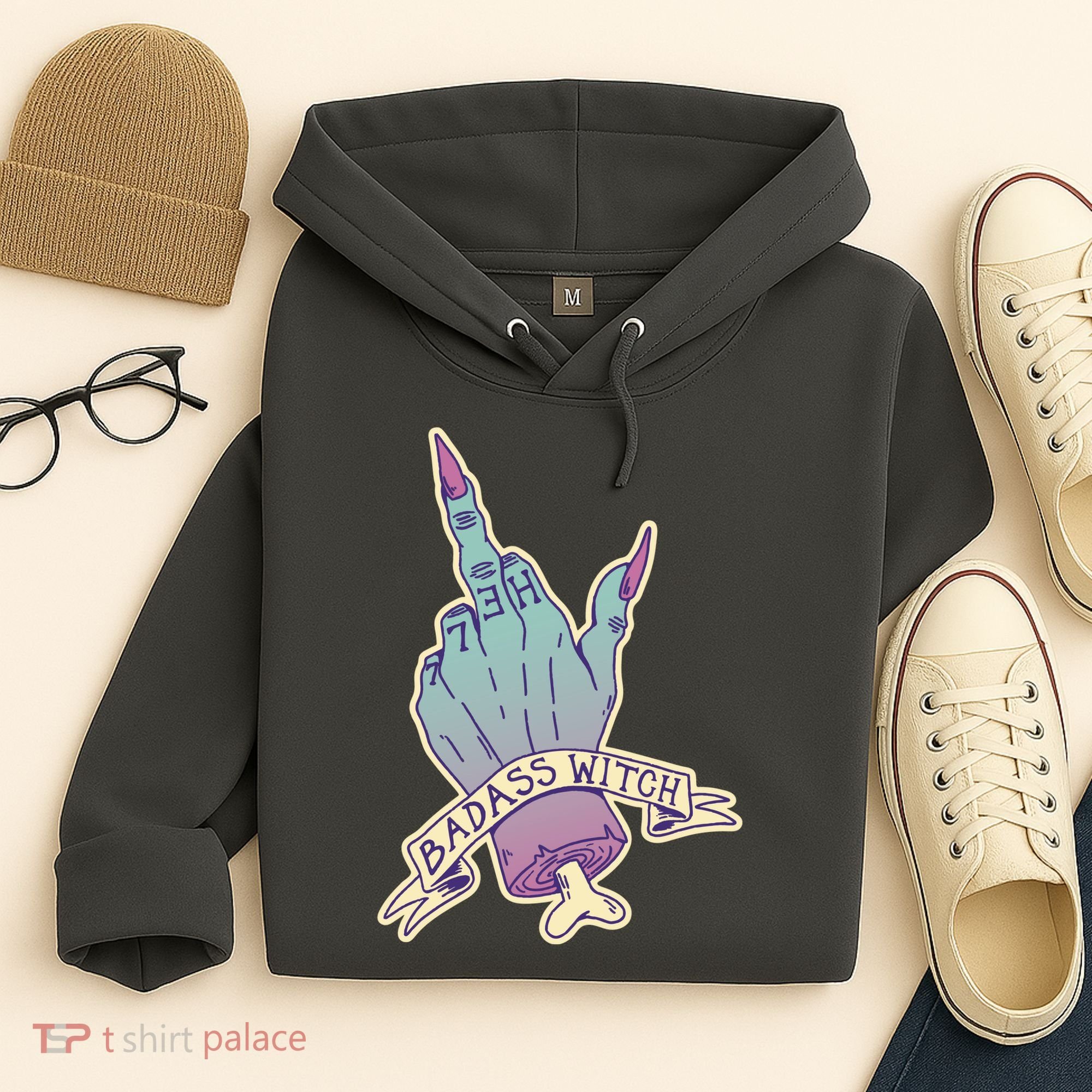 Badass Witch Middle Finger Hoodie