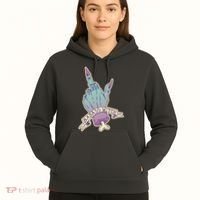 Badass Witch Middle Finger Hoodie thumb 5