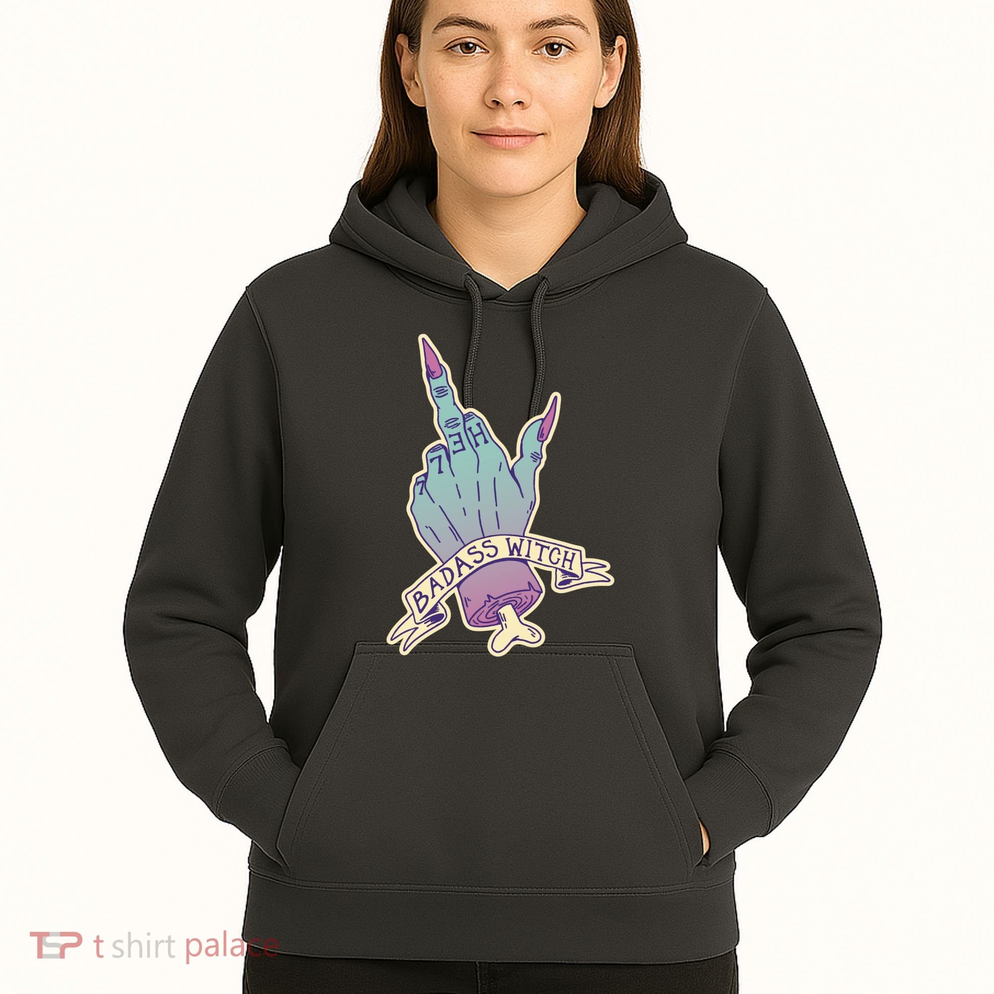 Badass Witch Middle Finger Hoodie