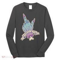 Badass Witch Middle Finger Long Sleeve Shirt thumb 0