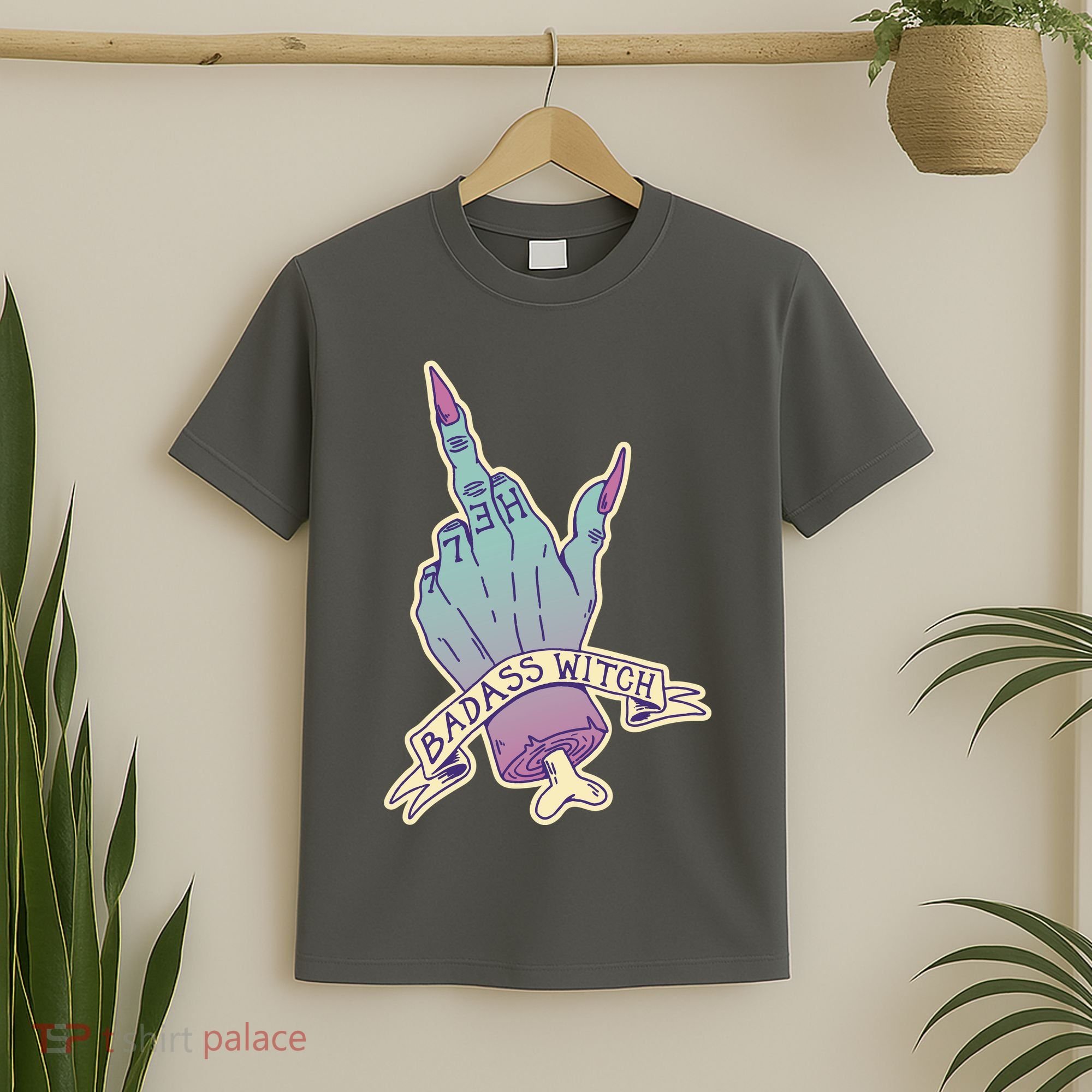 Badass Witch Middle Finger T-Shirt