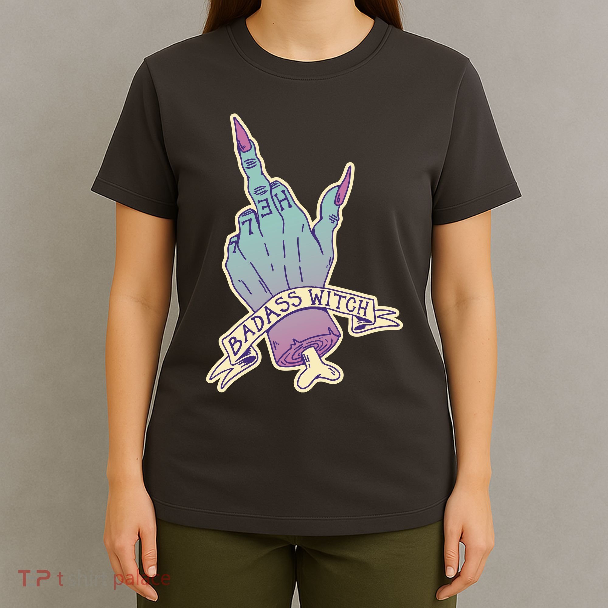 Badass Witch Middle Finger T-Shirt