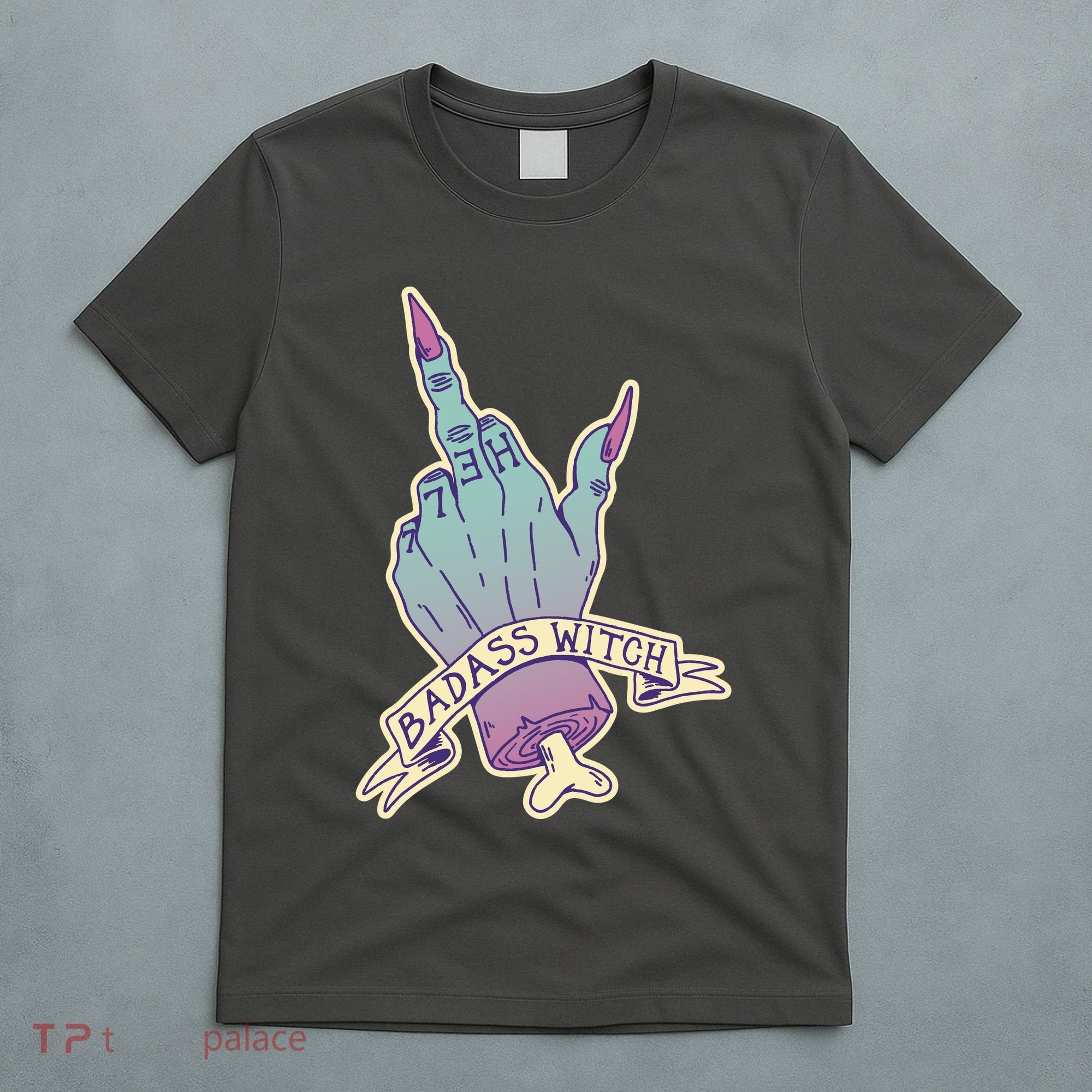 Badass Witch Middle Finger T-Shirt