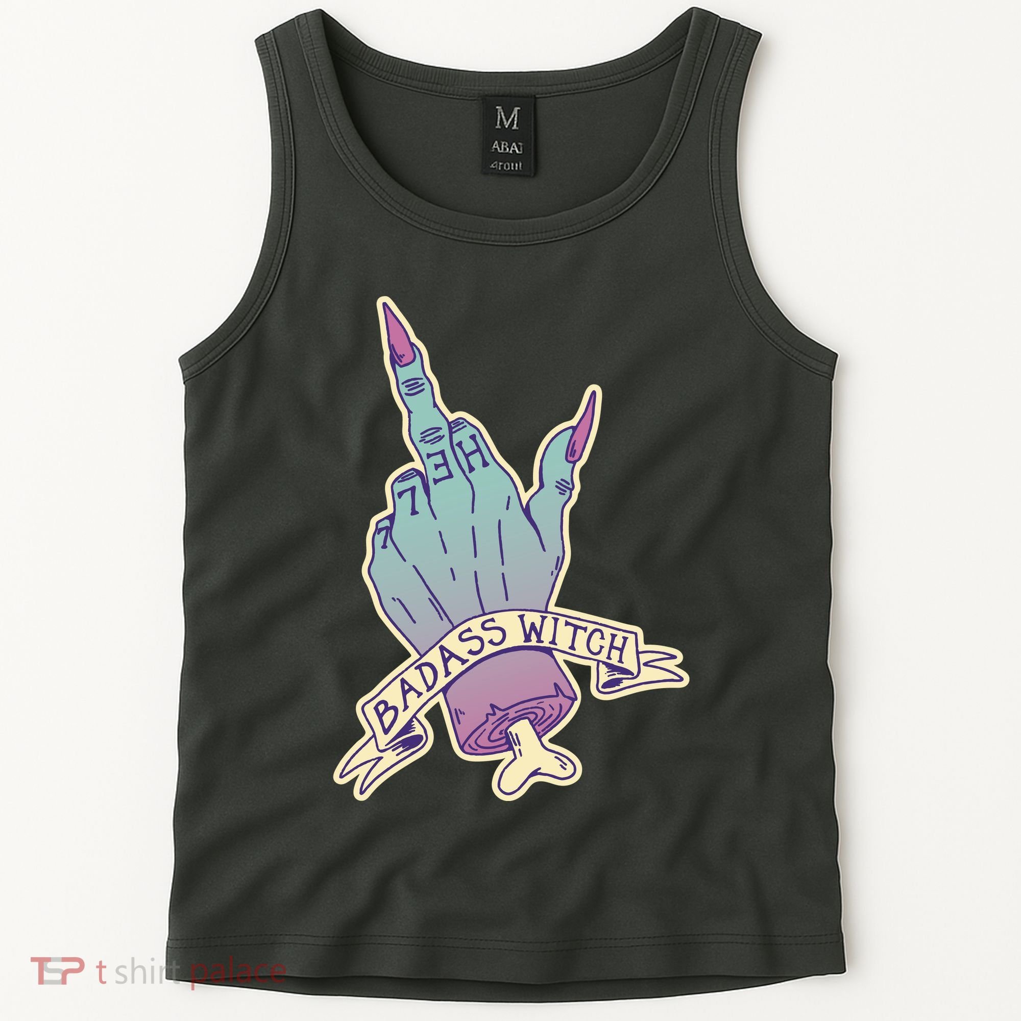 Badass Witch Middle Finger Tank Top